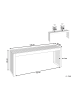 Beliani Gartenbank BELLANO in Braun - (W) 105 x (H) 43 x (L) 35 cm