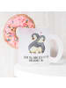 Mr. & Mrs. Panda Glas Pinguine Kuscheln mit Spruch in Transparent
