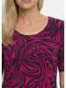 GOLDNER Jersey-Shirt mit schwungvollem Muster in bordeaux / gemustert
