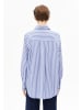 armedangels Hemdbluse Stripe Loose in blau weiß