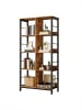 VASAGLE Bücherregal Barnet in Braun-Schwarz - (B)80 x (H)149 x (T)33 cm
