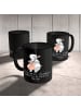 Mr. & Mrs. Panda Kaffeebecher ViolonZeichenllo Gespräche mit Spruch in Schwarz