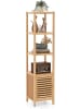 COSTWAY Badregal 4 Ebenen Bambus 34x33x140cm in Beige