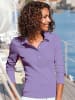WITT WEIDEN Langarm-Poloshirt in lavendel
