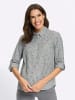 WITT WEIDEN Baumwoll-Bluse in khaki-gestreift