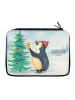 Mr. & Mrs. Panda Federmappe Pinguin Weihnachtsbaum Design mit Sp... in Weiß