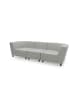 58 aufm Kessel GARTENLOUNGE Sofa 3-Sitzer Brandie 279x77x103 mit Outdoorbezug silber