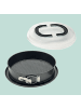 relaxdays Springform mit Deckel in Anthrazit/ Transparent - Ø 26 cm
