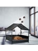 relaxdays Hundeliege in Anthrazit - (B)90 x (H)81 x (T)68 cm