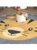 KADIMA DESIGN Kinderteppich waschmaschinenwaschbar Löwe Kinderzimmer in Mehrfarbig