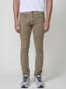KOROSHI Farbige Stretch-Jeans mit normaler Passform in braun