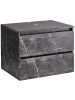 Beliani Waschbeckenunterschrank SERRA in Schwarz - (W) 60 x (H) 47 x (L) 47 cm