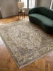 KADIMA DESIGN Teppich Kurzflor für Fußbodenheizung ADUR modern Wohnzimmer in Erdtöne-Grün