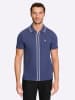 WITT WEIDEN Kurzarm-Poloshirt in rauchblau-weiß