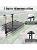 COSTWAY Balkonhängetisch 5-stufig höhenverstellbar in Schwarz