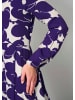 Alba Moda Kleid mit grafischem Dessin in weiß / dunkellila
