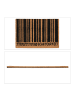 relaxdays Fußmatte "Barcode" in Natur/ Schwarz- (B)60 x (T)40 cm