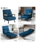 HOMCOM Schlafsofa-63L x 73B x 81H cm-Blau
