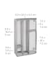 relaxdays Schreibtischorganizer in Silber - (B)25,5 x (H)10,5 x (T)18 cm
