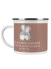 Mr. & Mrs. Panda Camping Emaille Tasse 9. Hochzeitstag Keramikho... in Braun Pastell