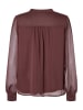 More & More leichte, feminine Chiffonbluse in raisin brown