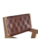 Giner y Colomer Stuhl aus Naturleder und Mangoholz in Brown