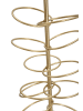 Mauro Ferretti Goldener Kerzenhalter aus Metall mit Marmorsockel, 14 x 13 x 46 cm