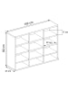 VCM  Holz CD DVD Standregal Bücherregal Regal Megosa L in Weiß / Honig-Eiche
