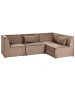 Beliani 6-tlg Modulsofa LEMVIG in Beige linksseitig