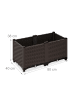 relaxdays Pflanzkübel in Braun - (B)80 x (H)38 x (T)40 cm