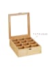 relaxdays Teebox in Natur - (B)26,5 x (H)9,5 x (T)28,5 cm