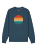 wat? Apparel Sweatshirt Retro Sunset Ocean in Petrol