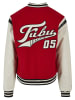 FUBU College Jacket in red/offwhite/black