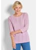 GOLDNER Sommerpullover mit Wellenstruktur in rosé