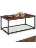 tectake Couchtisch Lynch 100 x 55 x 45,5 cm, Industrial Holz dunkel, rustikal