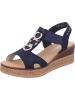 rieker Keilsandalette in blau