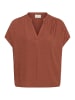 Kaffe Kurzarm-Bluse KAgina Loose fit in Henna