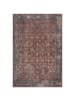 KADIMA DESIGN Waschbarer Teppich Vintage Floral Muster, Orientalisch, Wohnzimmer in Rot
