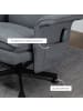 HOMCOM Massagesessel mit Fußhocker in Grau 78L x 93B x 99H cm