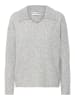 PULZ Jeans PZASTRA V-Neck Pullover regular fit in Light Grey Melange