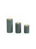 relaxdays 3 x LED Kerzen in Khaki
