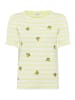 Kangaroos Kurzarmpullover in Gelb-weiß