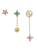 Guess Damen-Ohrringe 3er-Set 4G Crystals Flowers Bunt Mehrfarbig