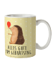Mr. & Mrs. Panda Teetasse Igel Luftballon mit Spruch in Gelb Pastell