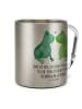 Mr. & Mrs. Panda Edelstahl Trinkbecher Frosch Liebe mit Spruch in Silber