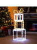 COSTWAY 90cm LED Weihnachten Geschenkboxen in Weiß