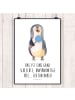 Mr. & Mrs. Panda Poster Pinguin Lolli mit Spruch in Weiß