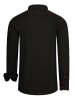 Rusty Neal Langarm Slim Fit Hemd mit Kontrast-Naht in Schwarz / Rot
