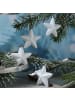 MARELIDA 6er Set Weihnachtsbaumschmuck Sterne bruchfest H: 7,5cm in weiß