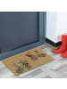 relaxdays Fußmatte "Fahrräder" in Natur - (B)60 x (T)40 cm